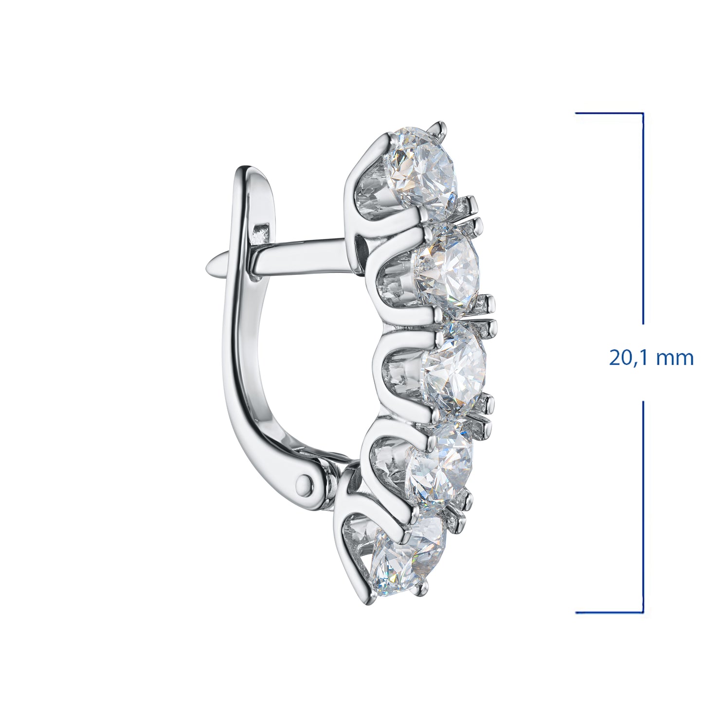 14K White Gold Earrings with Lab-Created Diamonds 24.220 CT.TW