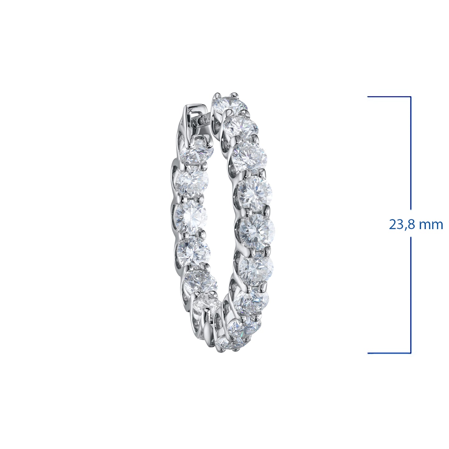 14K White Gold Earrings with Lab-Created Diamonds 105.090 CT.TW