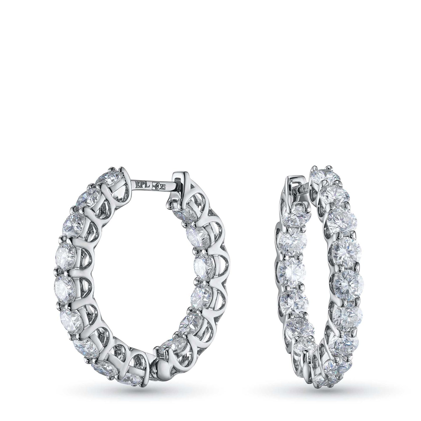 14K White Gold Earrings with Lab-Created Diamonds 105.090 CT.TW