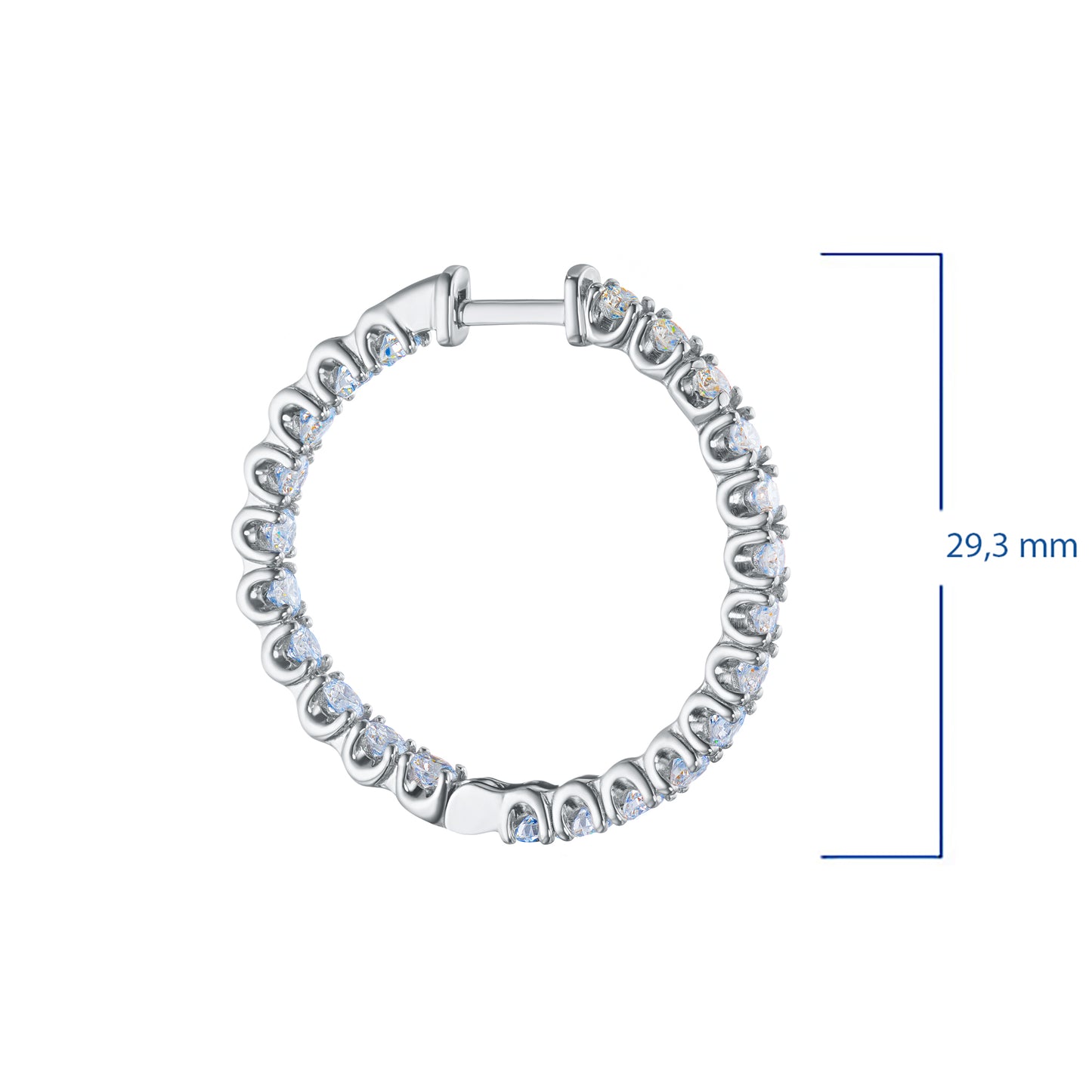 14K White Gold Earrings with Lab-Created Diamonds 141.680 CT.TW