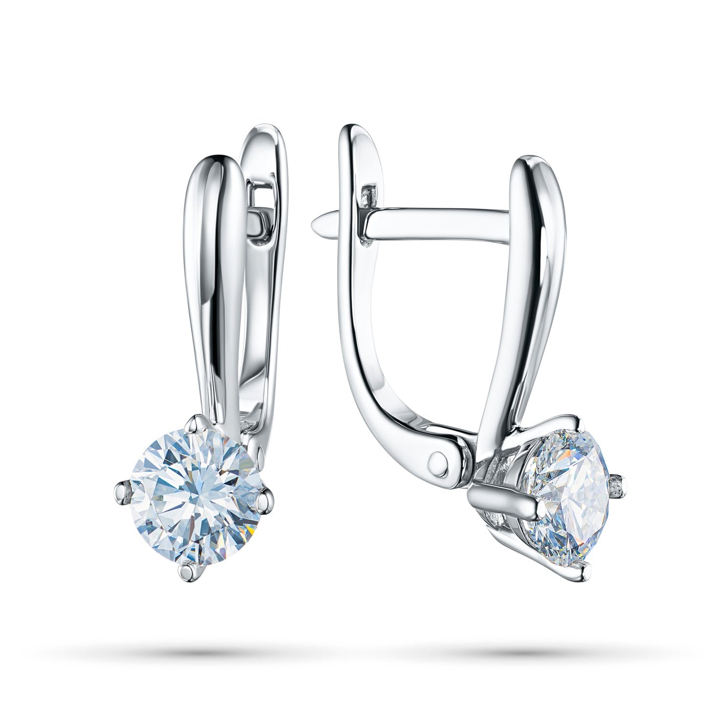 14K White Gold Earrings with Lab-Created Diamonds 3.280 CT.TW