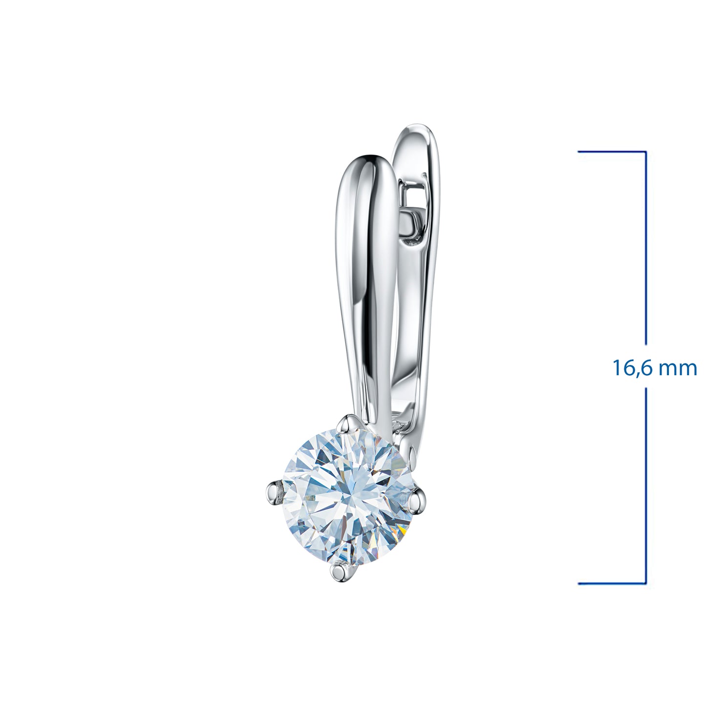 14K White Gold Earrings with Lab-Created Diamonds 3.280 CT.TW