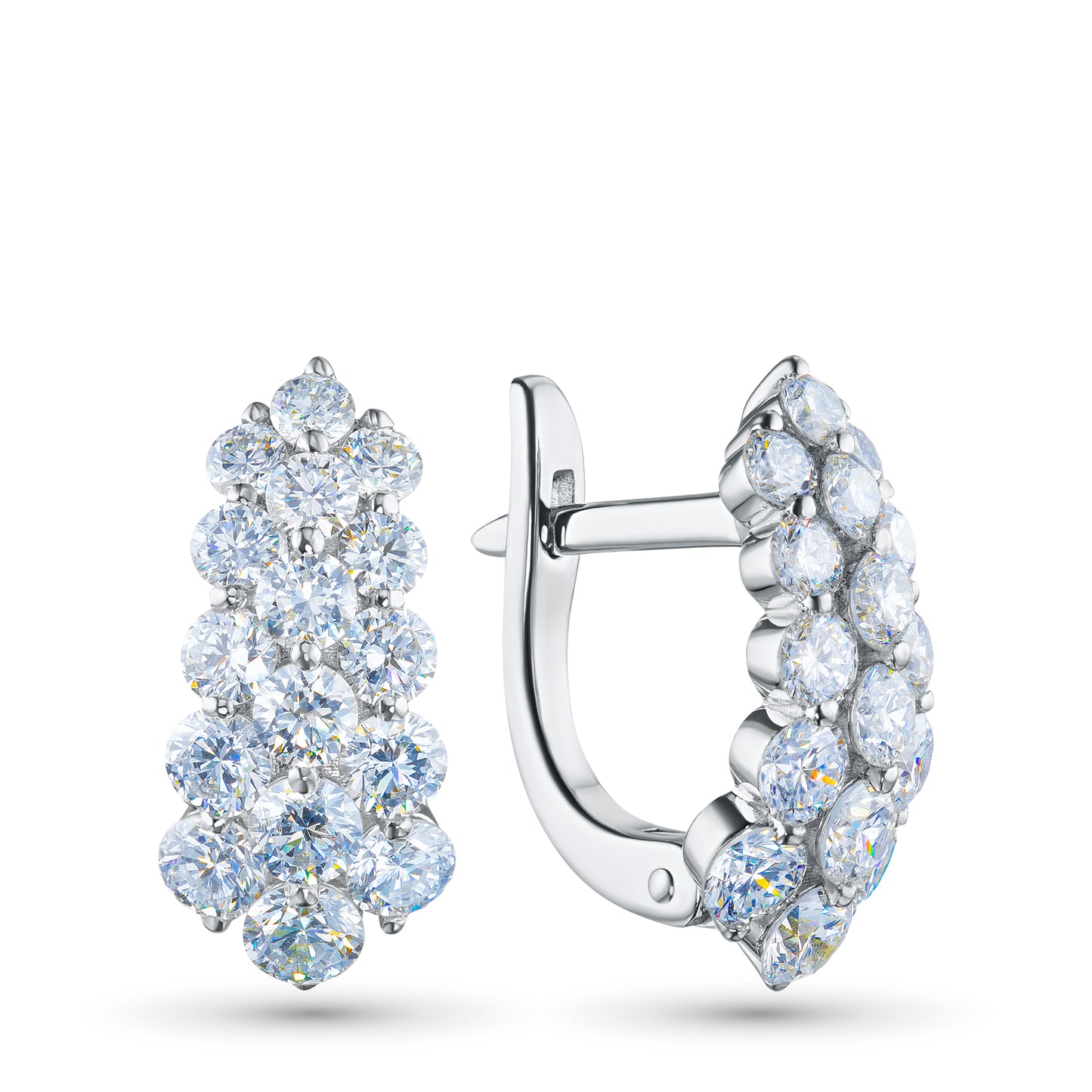 14K White Gold Earrings with Lab-Created Diamonds 15.130 CT.TW