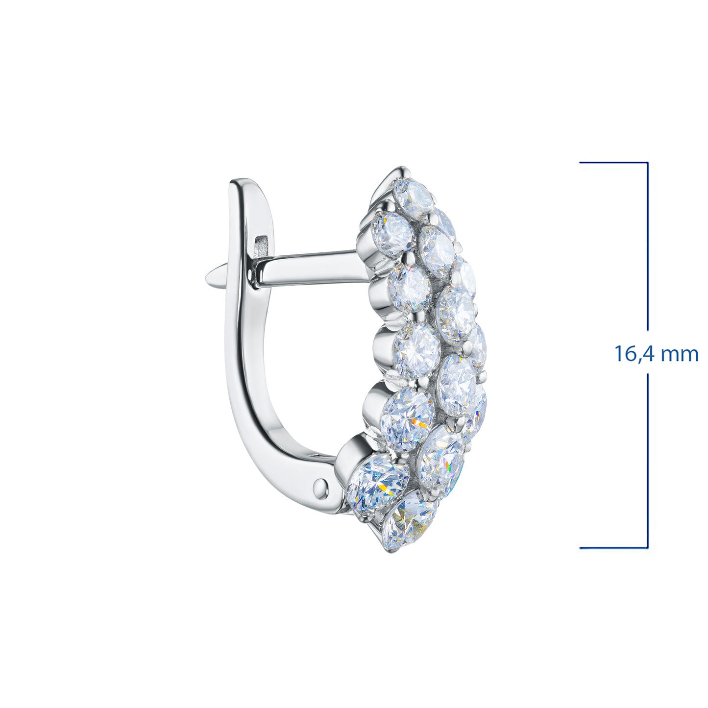 14K White Gold Earrings with Lab-Created Diamonds 15.130 CT.TW