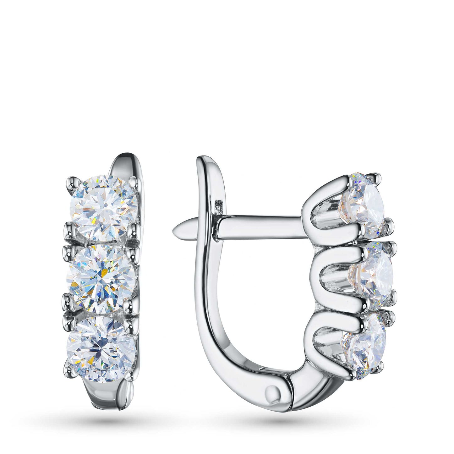 14K White Gold Earrings with Lab-Created Diamonds 8.630 CT.TW