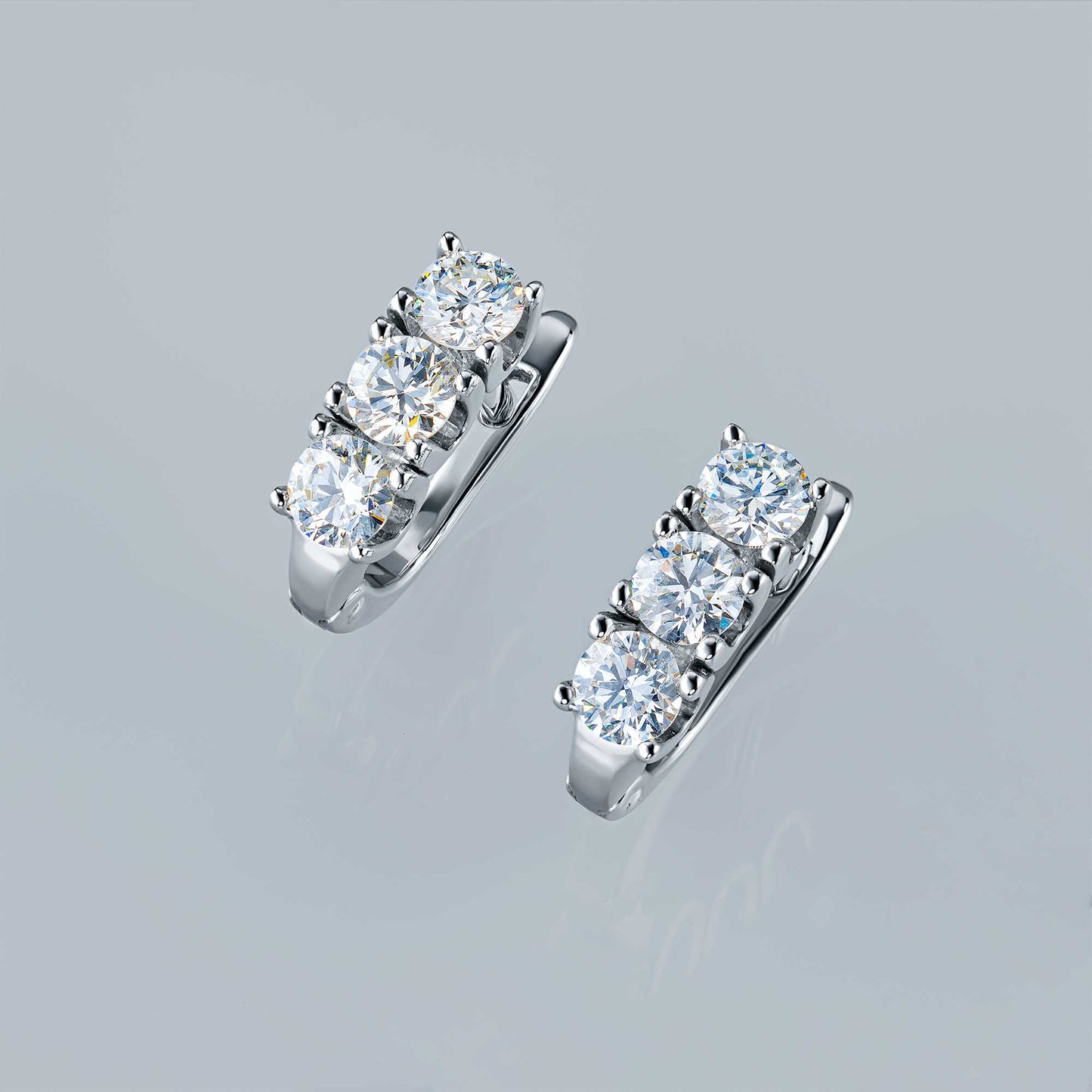 14K White Gold Earrings with Lab-Created Diamonds 8.630 CT.TW