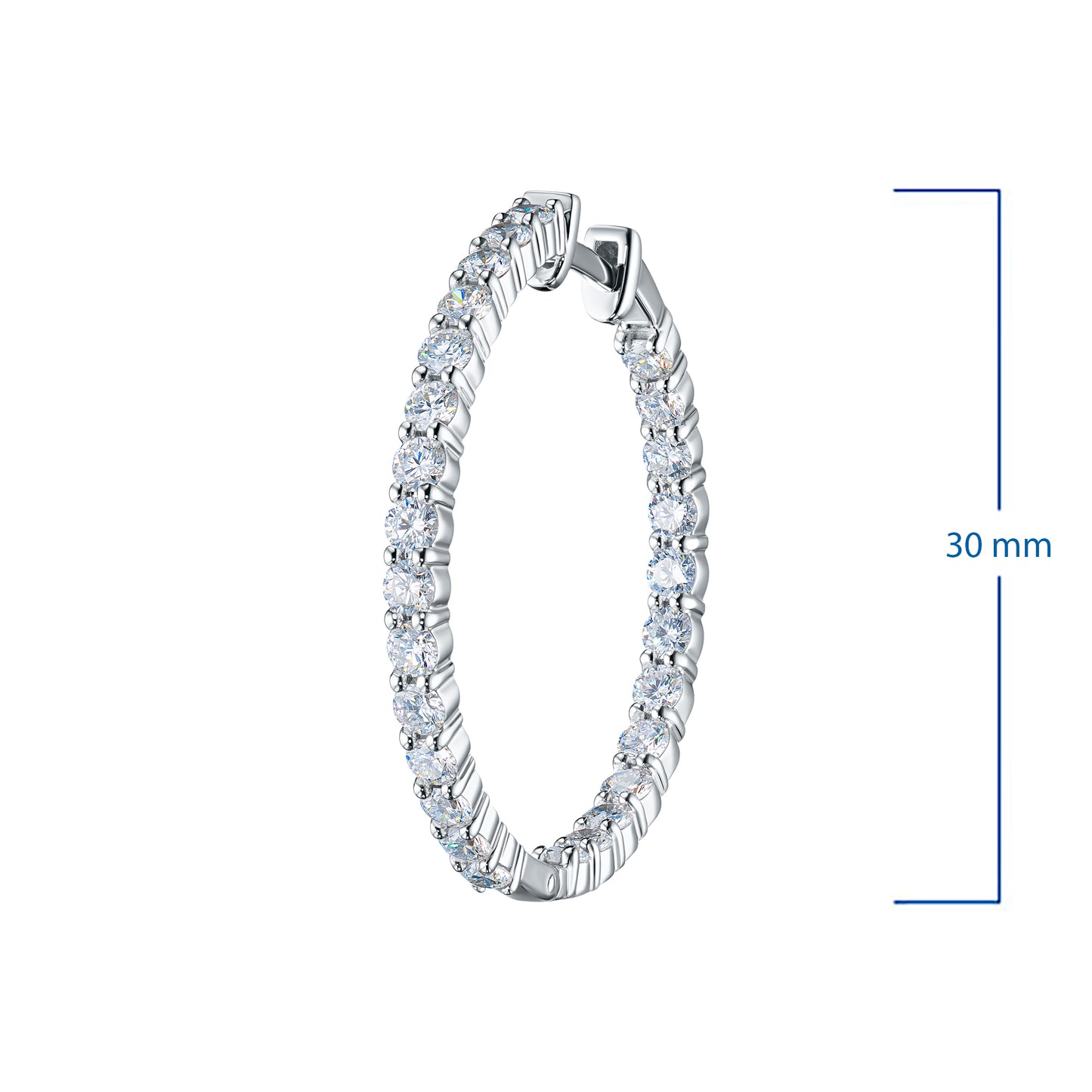 14K White Gold Earrings with Lab-Created Diamonds 160.650 CT.TW