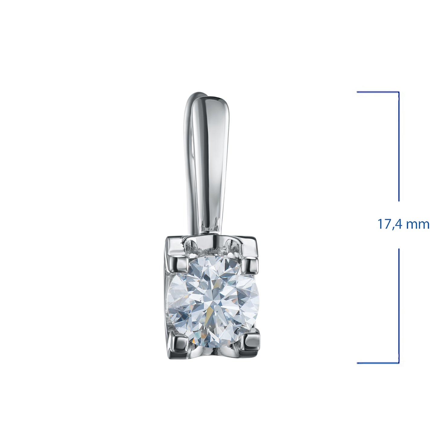 14K White Gold Earrings with Natural Diamonds 1.600 CT.TW