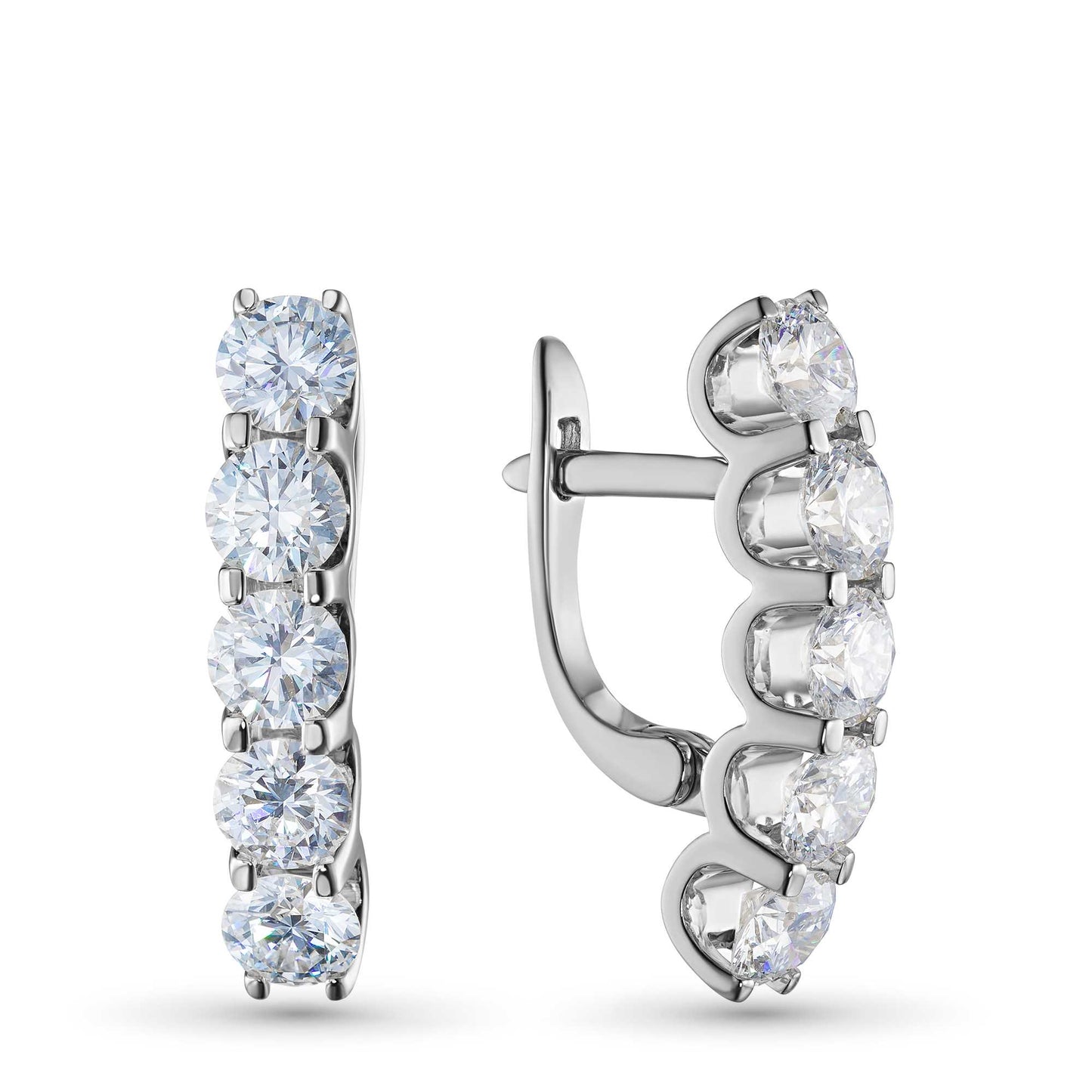 14K White Gold Earrings with Lab-Created Diamonds 20.150 CT.TW