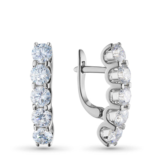 14K White Gold Earrings with Lab-Created Diamonds 20.150 CT.TW