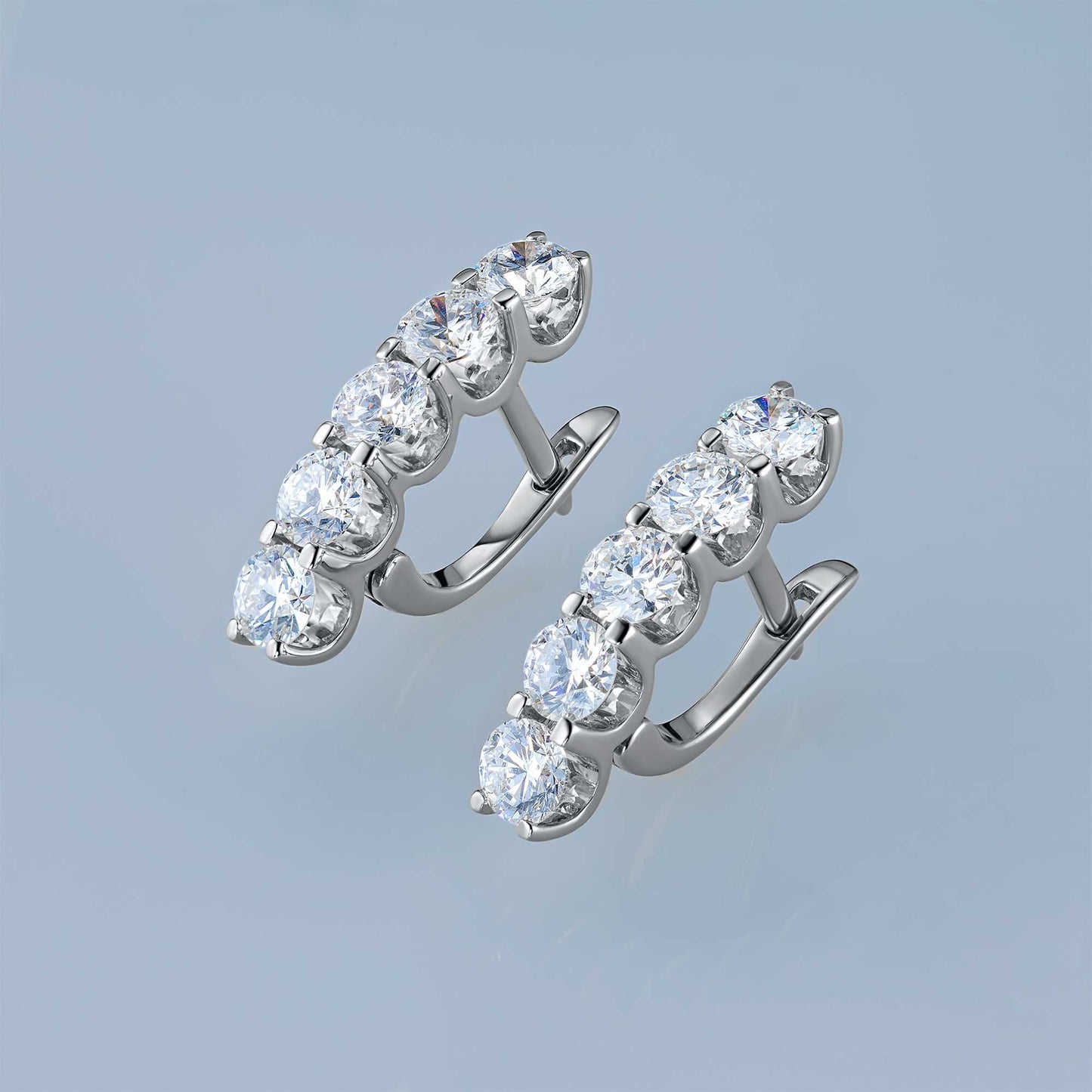 14K White Gold Earrings with Lab-Created Diamonds 20.150 CT.TW