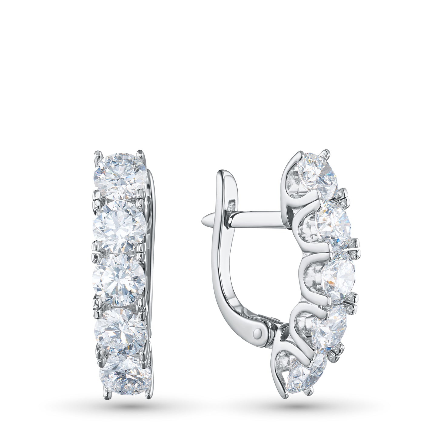 14K White Gold Earrings with Lab-Created Diamonds 11.680 CT.TW