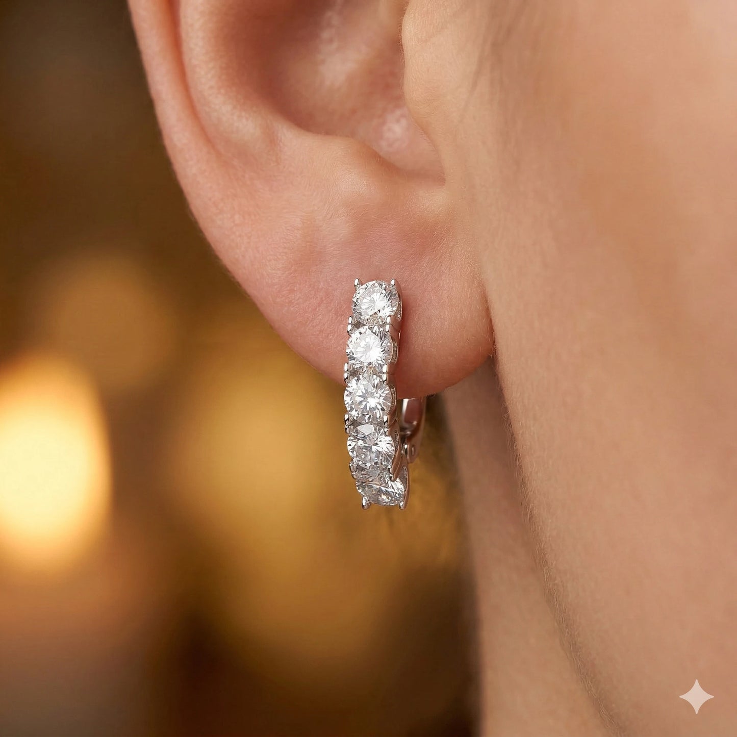 14K White Gold Earrings with Lab-Created Diamonds 11.680 CT.TW
