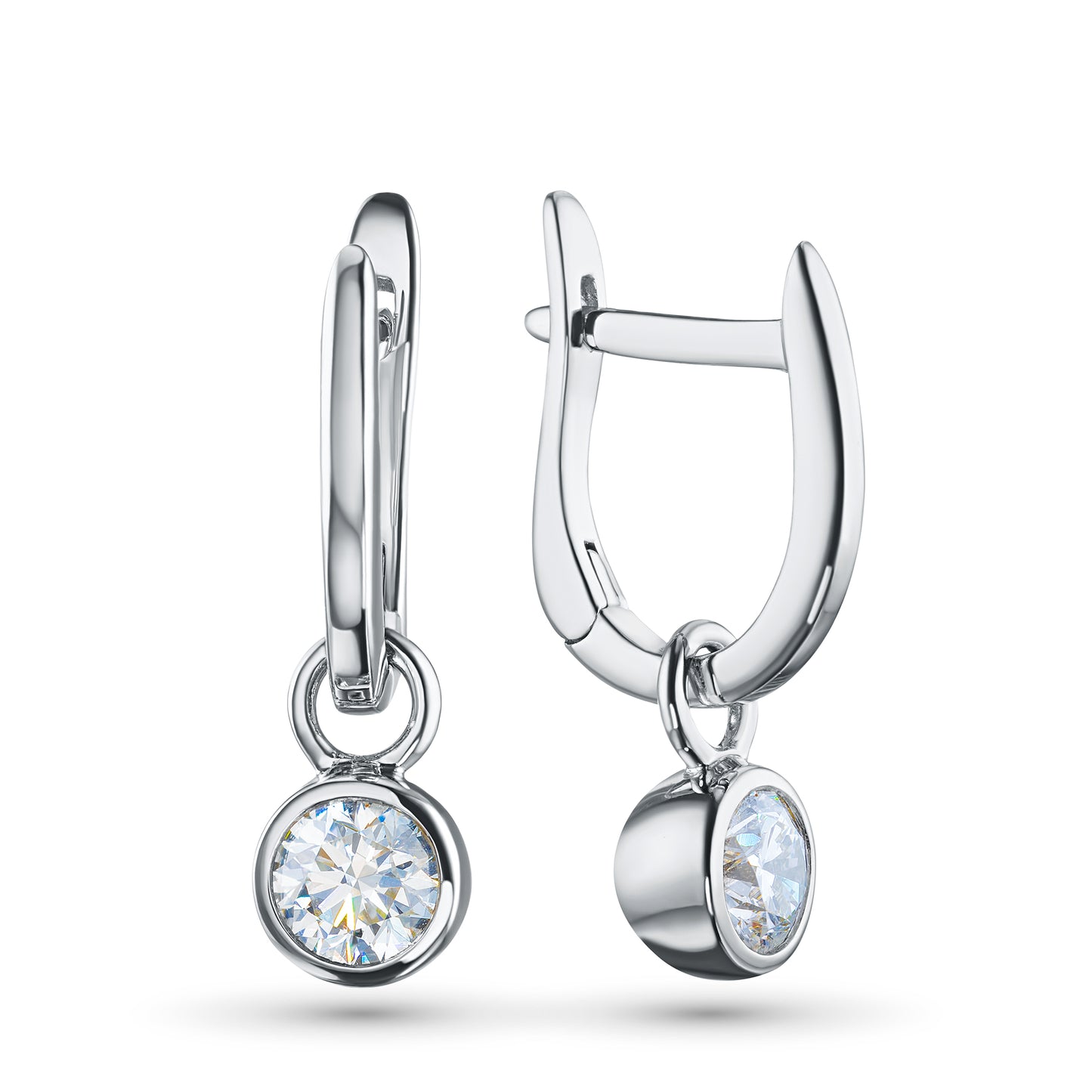 14K White Gold Earrings with Lab-Created Diamonds 4.600 CT.TW