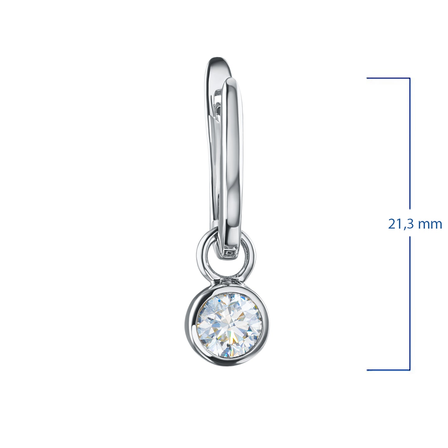 14K White Gold Earrings with Lab-Created Diamonds 4.600 CT.TW