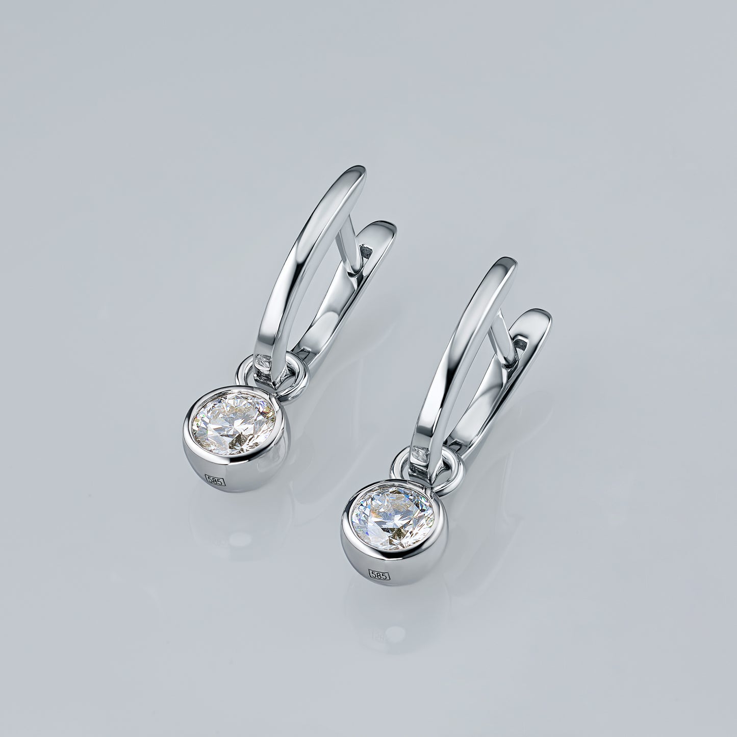 14K White Gold Earrings with Lab-Created Diamonds 4.600 CT.TW
