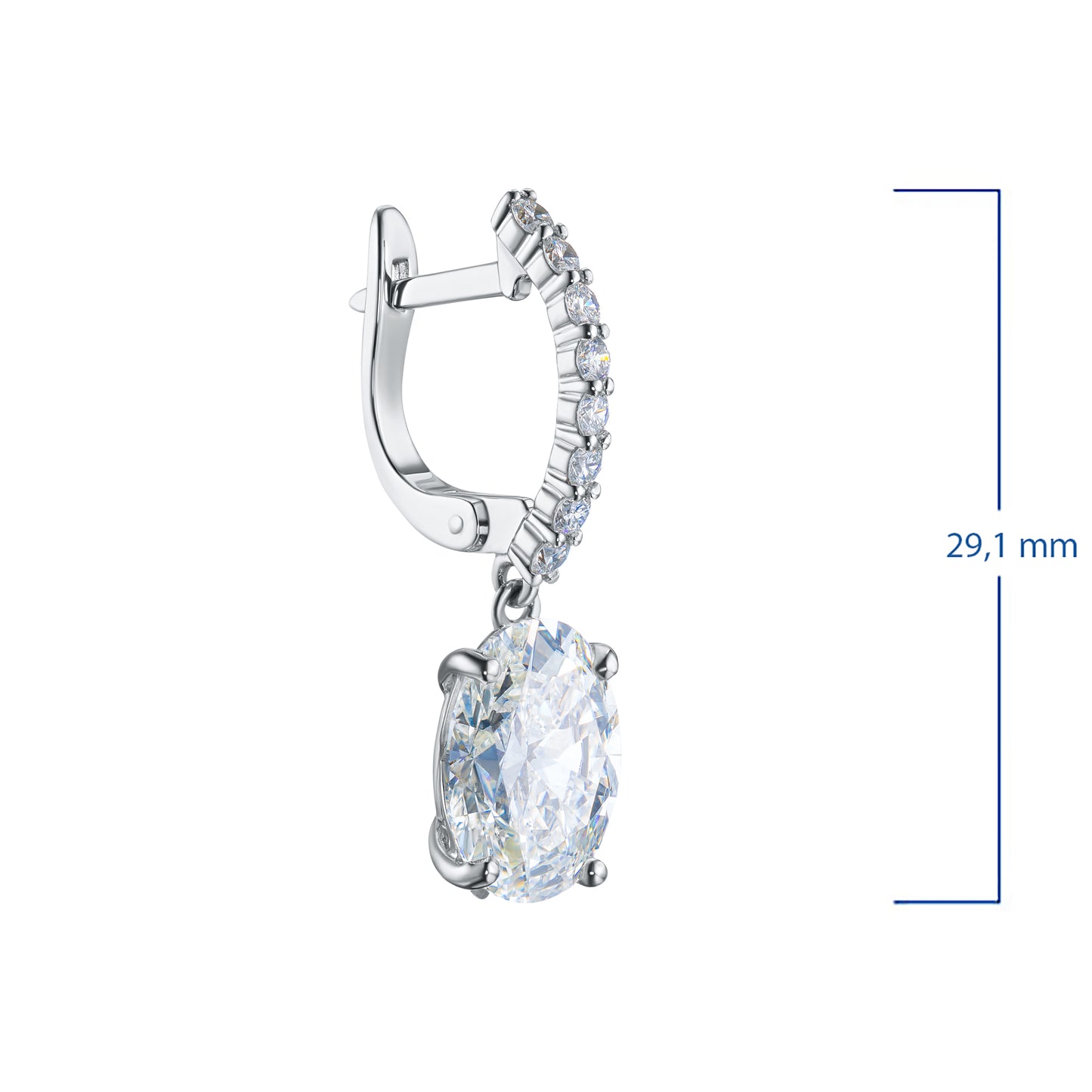 14K White Gold Earrings with Lab-Created Diamonds 21.340 CT.TW