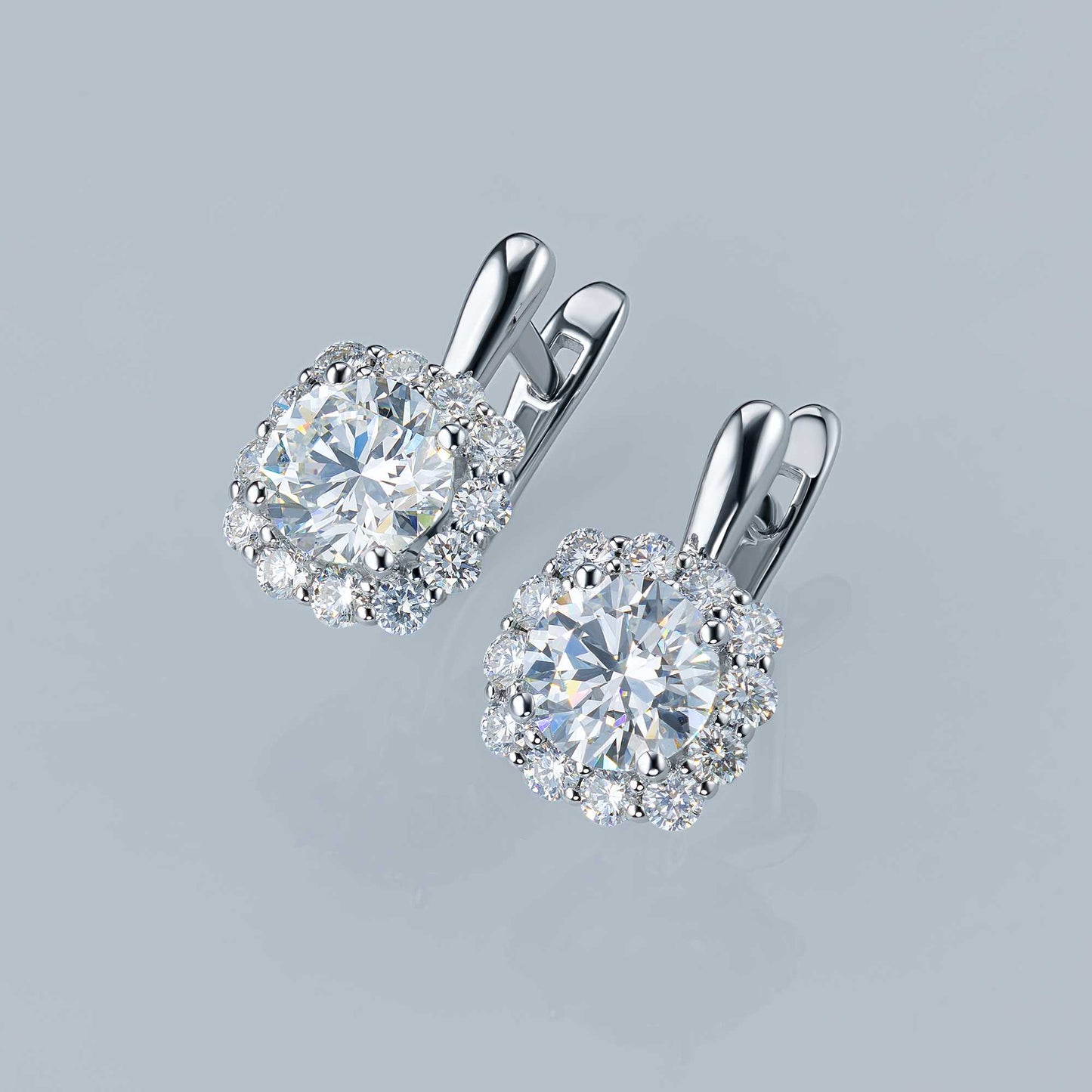 14K White Gold Earrings with Lab-Created Diamonds 20.250 CT.TW