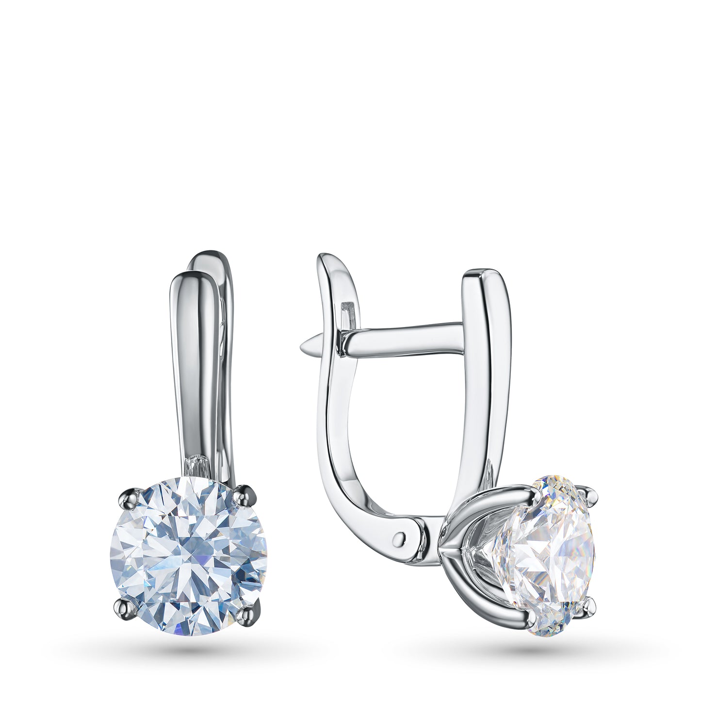 14K White Gold Earrings with Lab-Created Diamonds 6.240 CT.TW