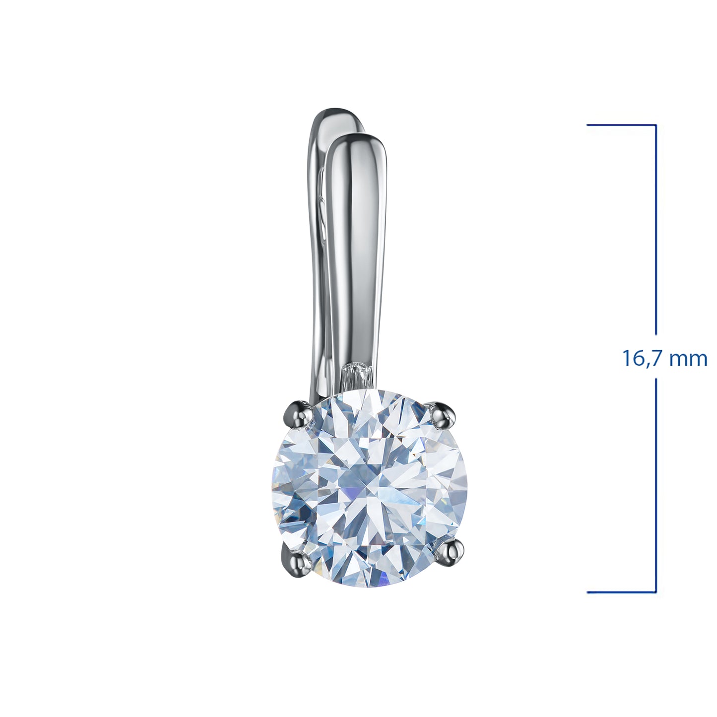 14K White Gold Earrings with Lab-Created Diamonds 6.240 CT.TW