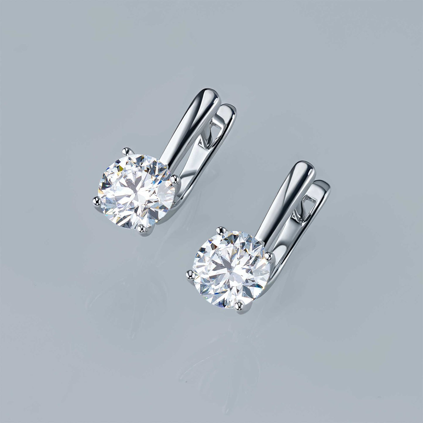 14K White Gold Earrings with Lab-Created Diamonds 6.240 CT.TW