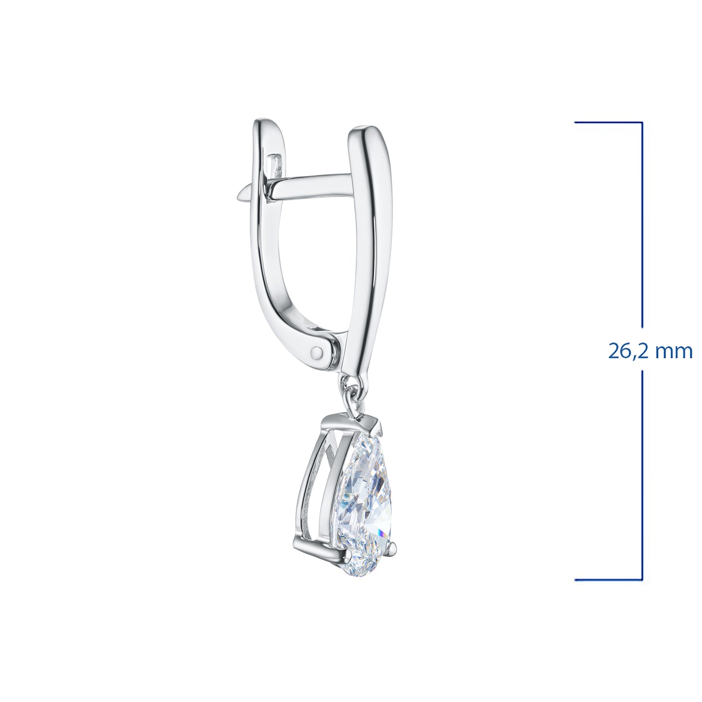14K White Gold Earrings with Lab-Created Diamonds 4.000 CT.TW