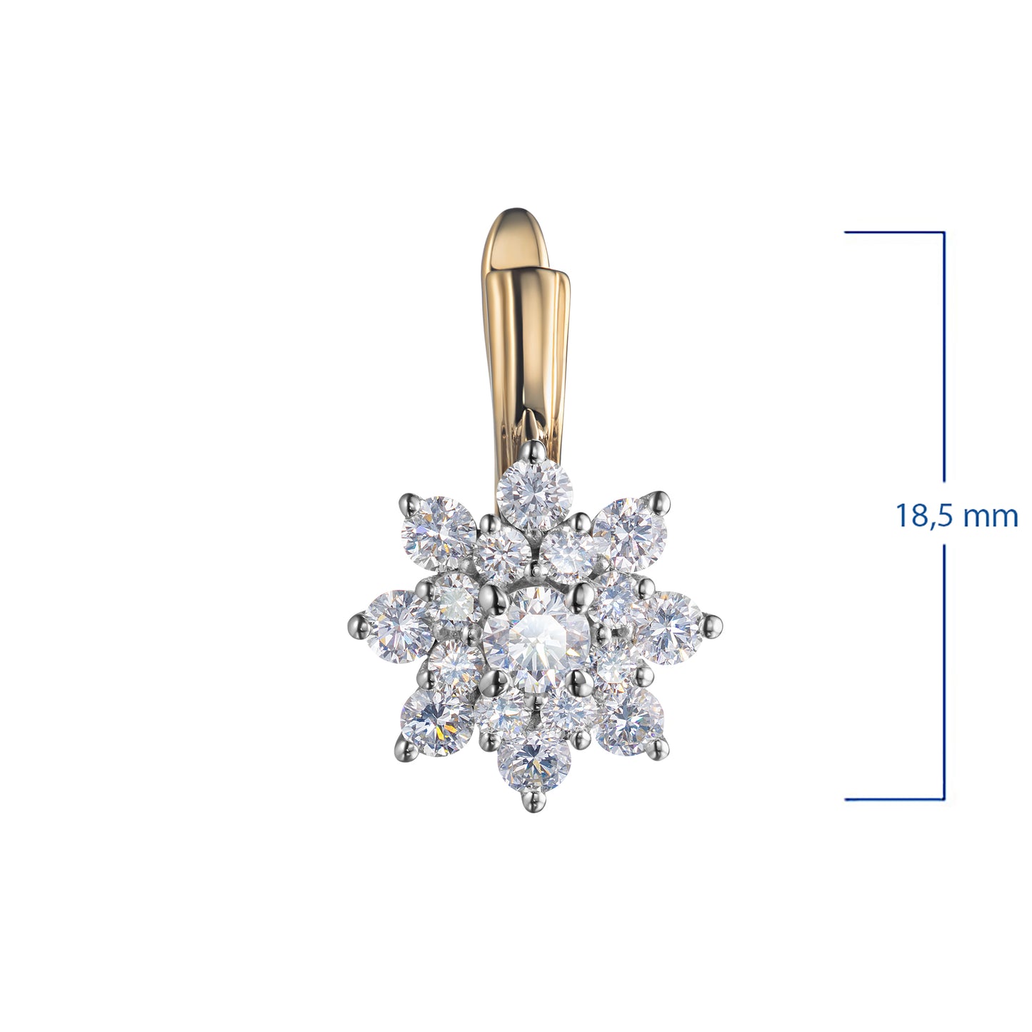 14K White-yellow Gold Earrings with Lab-Created Diamonds 22.150 CT.TW